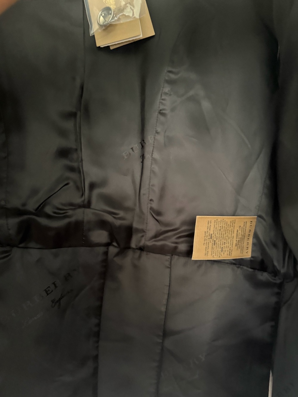 Burberry Women's Black Military-Style Jacket with White Trim - Picture 10 of 13